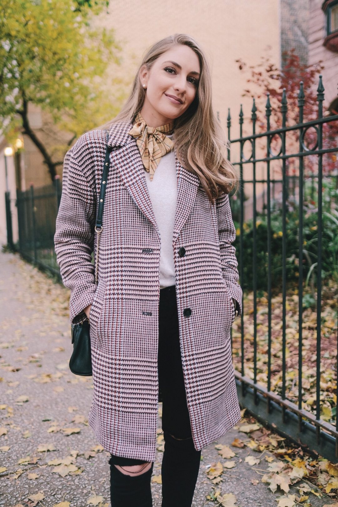 Plaid coat for fall | Miss Madeline Rose