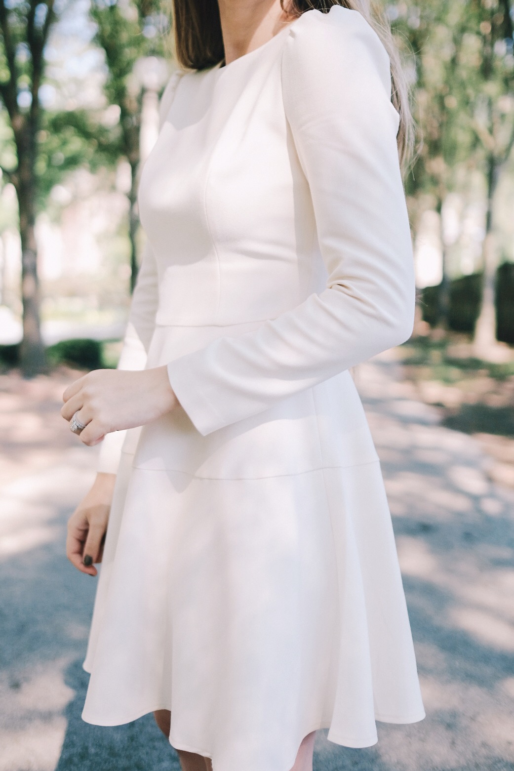 Cream dress for fall | Miss Madeline Rose