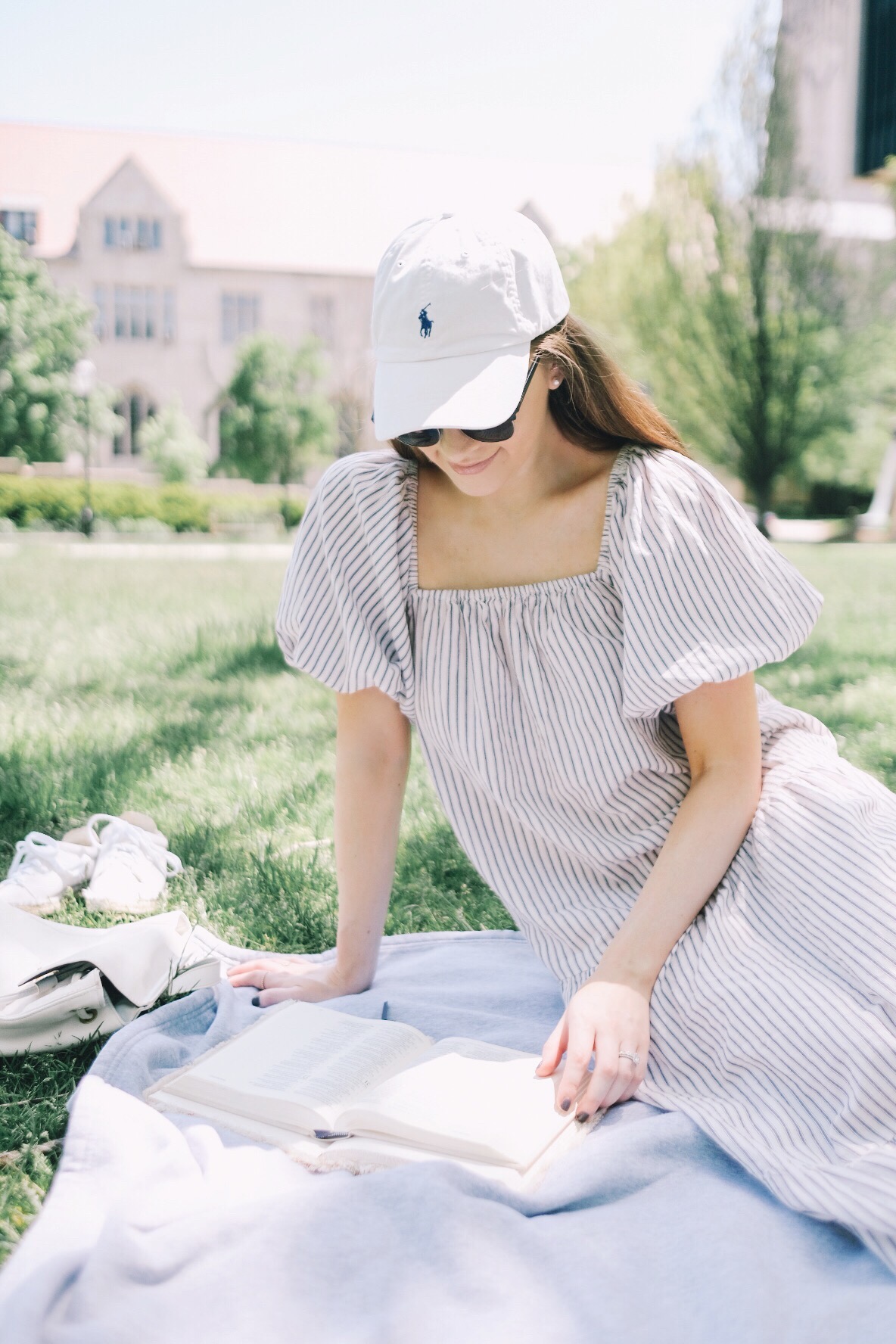 baseball cap with a sundress | Miss Madeline Rose