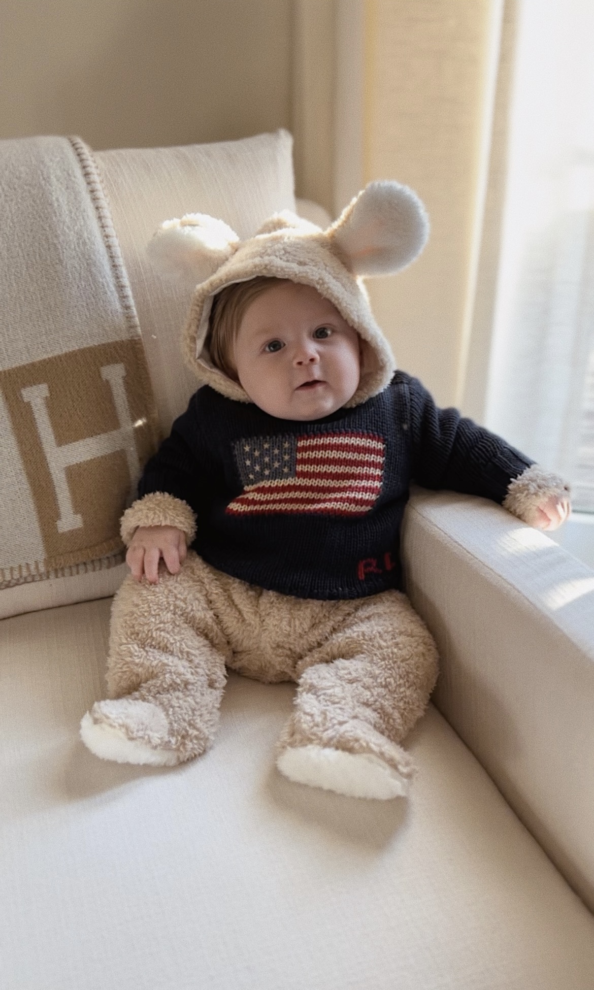 Iconic Ralph Lauren Baby Flag Sweater | Miss Madeline Rose