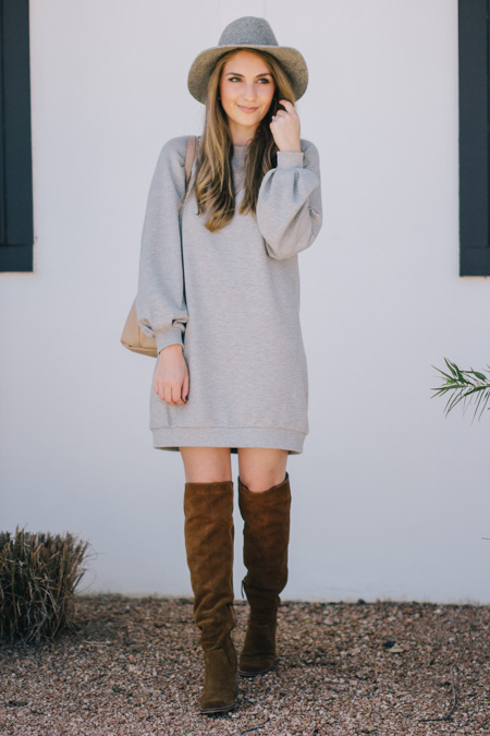 Grey Sweatshirt Dress | Miss Madeline Rose